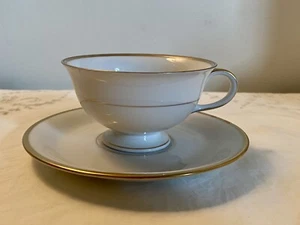 MidCentury Cup Saucer White/Gold Eschenbach Bavaria Germany Baronet China Regina - Picture 1 of 9
