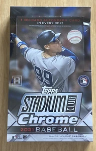 2021 Topps Stadium Club Chrome Baseball Hobby Box New Sealed 1 Auto/Box  - Picture 1 of 6