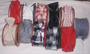 NASTRO DI TELA 18 PIEDI (2,5 pollici x 18 piedi) - rosso, bianco, beige e grigio - Foto 1 di 12