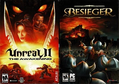 Unreal II The Awakening and Besieger PC Both New XP Battle in Feudal or Future - Image 1 of 3