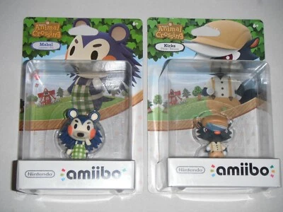 Animal Crossing Kicks Mabel Amiibo Lote de 2 Figuras Nintendo Wii U 3DS Nuevo Foto 1 de 4