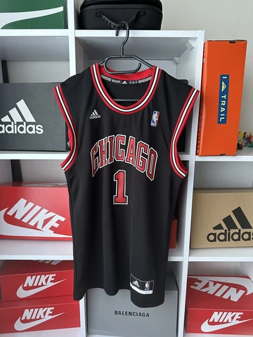 NBA CHICAGO BULLS BASKETBALL SHIRT ORIGINAL ADIDAS #1 ROSE SIZE S Cover