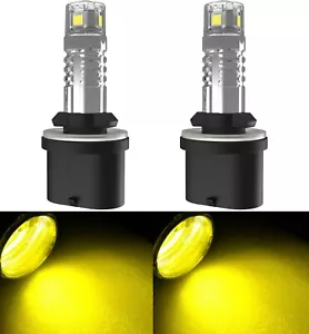 LED 20W 880 H27 Yellow Two Bulbs Fog Light Replacement Upgrade Lamp Stock Fit EO - Picture 1 of 12