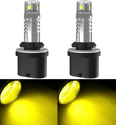 LED 20W 880 H27 Yellow Two Bulbs Headlight Cornering Turn Replacement Upgrade EO - Image 1 of 4