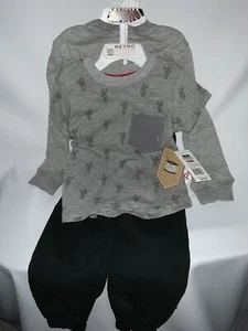 Three-piece Set Kids Baby Boys Clothing &Pants Long + Short Sleeve Outfit New - Picture 1 of 5
