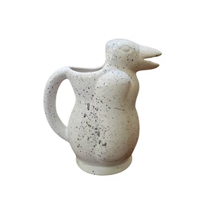 Jarra De Mesa Pingüino De Cerámica 250 ml - Blanca Salpicada - Picture 1 of 3