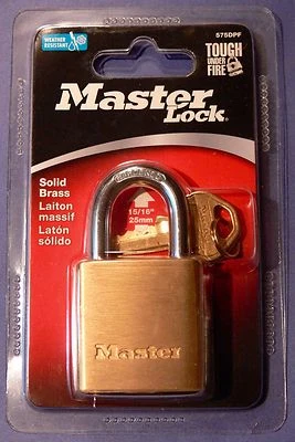 MASTER LOCK COMPANY Master Lock 575DPF Padlock, 1-1/2" Wide, Solid Brass