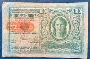 100 koron 02.01.1912 Austria Węgry banknot 3025 86523 P#12 K230124B