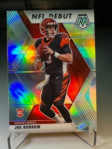 2020 Panini MOSAIC NFL Football RC Joe Burrow Rookie NFL DEBUT Silver PRIZM #261 - Picture 1 of 12
