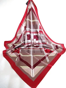 FATTORSETA by CAROLINA FATTORINI 100% SILK SQUARE SCARF 35x35 - MADE IN ITALY - Picture 1 of 15