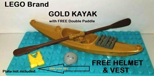 Lego Minifigur Kajak Gold Boot Extremsport Schwimmweste Helm Doppelpaddel - Bild 1 von 1