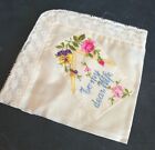 WW1 British Sweetheart French Silk Handkerchief Sent Home from The Western Front