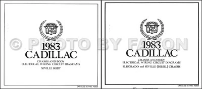 1983 Cadillac Siviglia Diesel Diagramma Cablaggi Color Set Elettrico OEM Foldout - Immagine 1 di 2