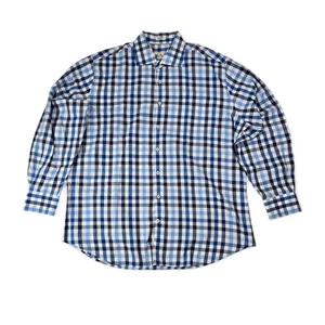 Peter Millar Herren Langarm Hemd mit Knopfleiste Größe XL blau kariert Brusttasche  - Bild 1 von 24