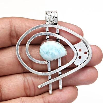 Модный серебряный кулон ручной работы с ларимаром 2,75 - Изображение 1 из 4