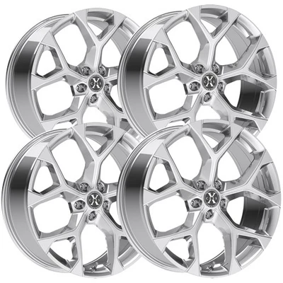 (Set of 4) Xcess X05 24x9 5x120 +35mm Chrome Wheels Rims 24" Inch - Image 1 of 4