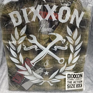 DIXXON Flannel THE ACTION Flanellhemd - Herren 3XL OD grün, schwarz, khaki kariert - Bild 1 von 3