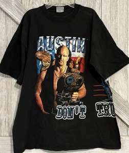 Men’s Used Vintage Preowned 1998 WWF Wrestling Stone Cold Steve Austin T-Shirt - Picture 1 of 8