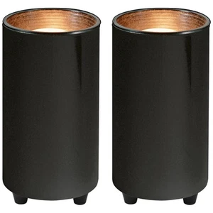 Black 6 1/2" High Mini Accent Can Spot Lights Set of 2 - Picture 1 of 8