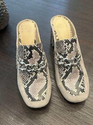 Donald J. Pliner Caape Python Snake Print  Mules Women’s Heels Sz 8.5 - Image 1 of 4