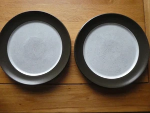 Vintage Denby Chevron dinner plates x 2 ( 9.5ins/24cms diameter) - Picture 1 of 2