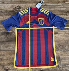 NEW MLS Real Salt Lake RSL YOUTH XL 15-16 Adidas red Soccer Jersey NWT 24/25 - Picture 1 of 8