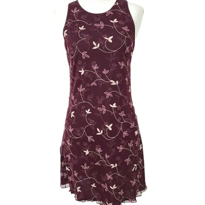 Mini Vestido La Belle Mujer Vintage Hada Sin Mangas Caprichoso Borgoña Talla XS-Pequeño Foto 1 de 4