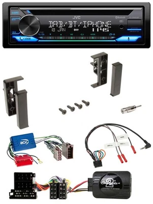 JVC Bluetooth Lenkrad USB DAB CD Autoradio für Audi A3 A4 A6 99-00 Aktivsystem - Bild 1 von 4
