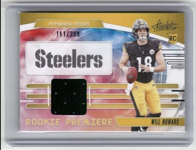 2025 Panini Absolute Rookie Premiere RPA Will Howard Rookie 141/399 Steelers - Image 1 of 2