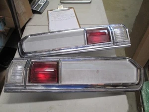 Pr of Mopar 1966 Fury III Rear Tail Light Chrome housing and Lenses -Used - Picture 1 of 23