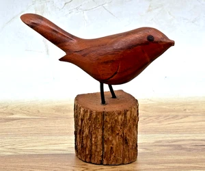 John Garton handgeschnitzter Holz Metall Vogel Volkskunst Skulptur Gatlinburg signiert - Bild 1 von 13