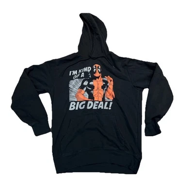 Deadpool Marvel  Men's Pullover Graphic Print Hoodie Black Medium - Image 1 of 4