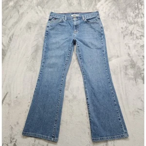 Vintage Y2K Tommy Hilfiger Jeans Womens 10 Blue Low Rise Flare Leg Stretch Denim - Picture 1 of 11