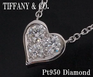 Tiffany & Co. Sentimentales Herz Halskette Anhänger Platin Diamant Pt950 - Bild 1 von 4