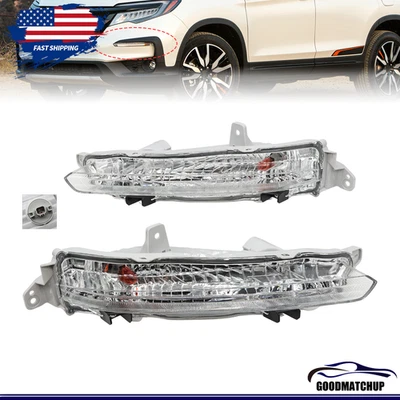 Front Turn Signal Light Set Driver & Passenger Side For 2019-2022 Honda Pilot - Image 1 of 4