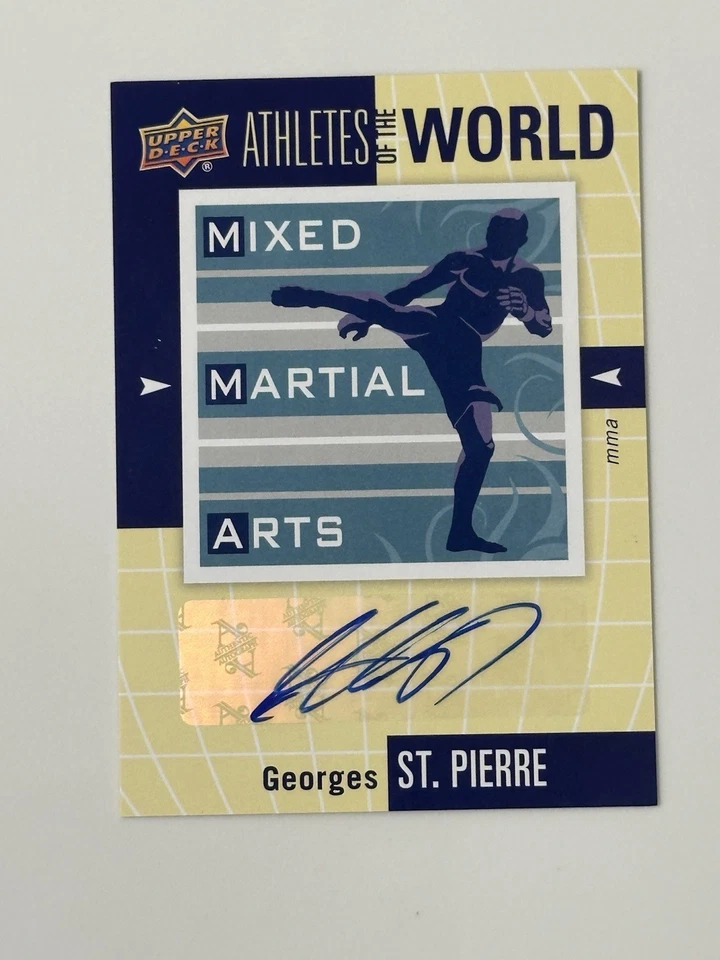 2011 Upper Deck UFC Georges St-Pierre Auto Debut Athletes Of World Mint #AW-GS - Image 1 of 2