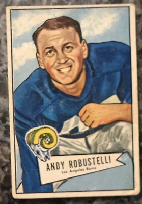 1952 Bowman Large #85 Andy Robustelli (R) (HOF) Rams "No creases, NICE!!" LOOK!! - Image 1 of 2