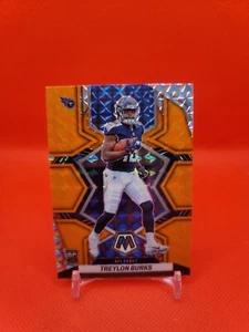 2022 Mosaik Treylon Burks orange reaktiver Rookie RC #315 Titanen - Bild 1 von 2
