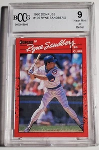 1990 Donruss #105 Ryne Sandberg BCCG 9 Near Mint or Better - Picture 1 of 2