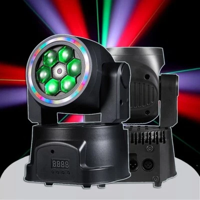 6x15W RGBW LED Moving Head DMX512 Stage DJ Party Club Effect Lighting - Image 1 of 4
