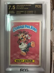 Wacky Jackie 1985 Topps Garbage Pail Kids Series 1 Matte FCG 7.5 Card OS1 #17a - Bild 1 von 2