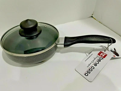 Frypan Bene Casa 6" inch with Glass Lid Black