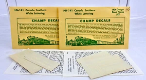 CHAMP HO SCALE HN-141 CANADIAN SOUTHERN WHITE LETTERING DECAL 2-PACK - Picture 1 of 2