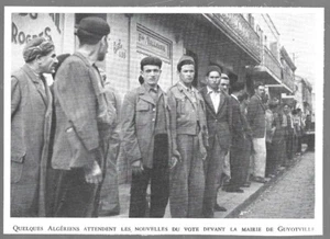 1948 -- ALGERIEN . Guyotville . VOR DEM RATHAUS WAHLTAG. 3Z339 - Bild 1 von 1