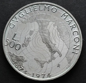 500 Lire Guglielmo Marconi 1974 Italy - Picture 1 of 2