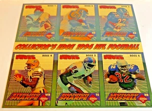 Collector's Edge NFL 1994 fútbol americano sin cortar 6 tarjetas promoción jefe 1-6, Faulk, Bettis de la corte - Imagen 1 de 2