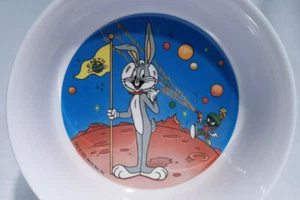 Marvin the Martian Bugs Bunny Looney Tunes Plastic Cereal Soup Bowl 1991 VIntage - Picture 1 of 8