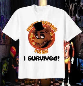 FAZBEAR I Survived Five Nights at Freddy's Custom T-Shirt Birthday party FNAF - Picture 1 of 4