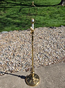 Stiffel model #3424 brass floor lamp with ornate cast base, 60" - Nice - Picture 1 of 14
