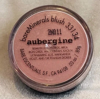 i.d. Rubor bareMinerals BareEscentuals BERENJENA 33134 .03 oz .85 g sellado RARO Foto 1 de 4